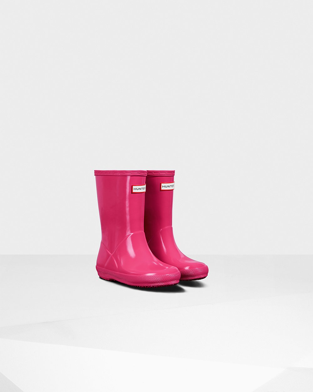 Hunter Original First Classic Gloss Rain Boots - Shop Kids Light Pink - LVSOKI307